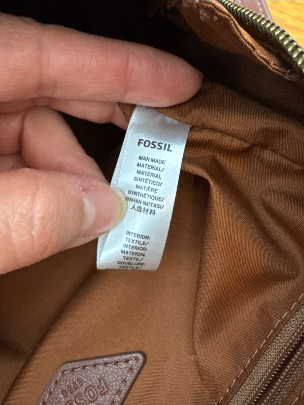 Fossil Sydney satchel bag multi-colored striped pattern - Picture 12 of 13